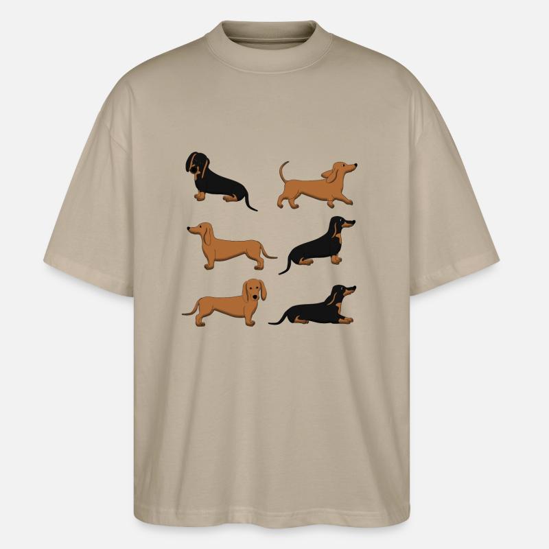 Sélection de teckel - T-shirt bio Blaster 2.0 coupe oversize Stanley/Stella Unisexe - gris pierre