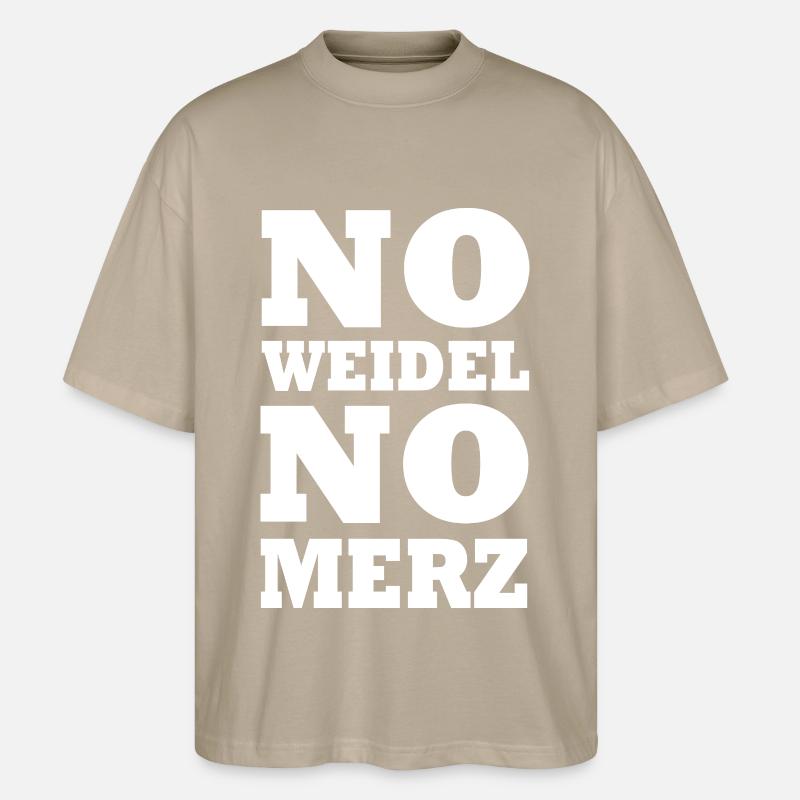 No weidel no merz - Stanley/Stella Oversized Unisex Bio T-Shirt Blaster 2.0 - Steingrau
