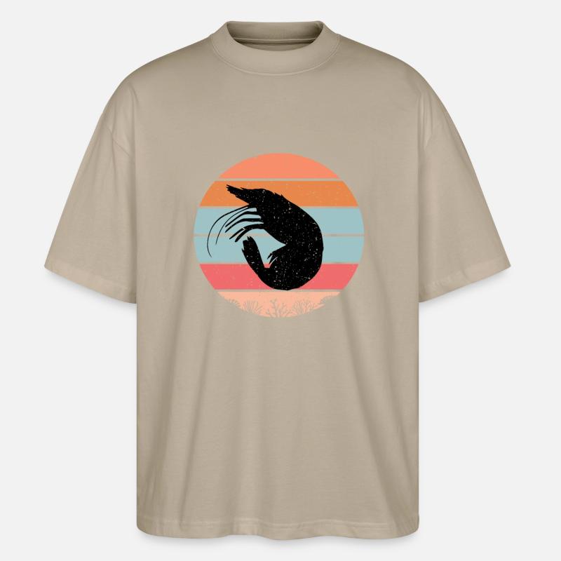 Garnele - Stanley/Stella Oversized Unisex Bio T-Shirt Blaster 2.0 - Steingrau