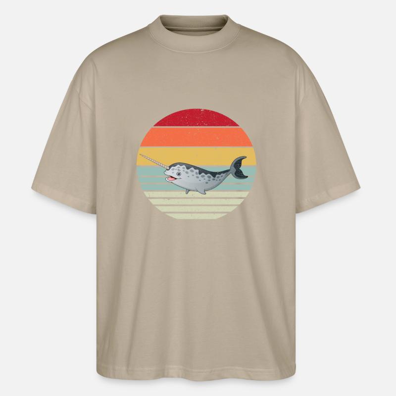 Narwal - Stanley/Stella Oversized Unisex Bio T-Shirt Blaster 2.0 - Steingrau