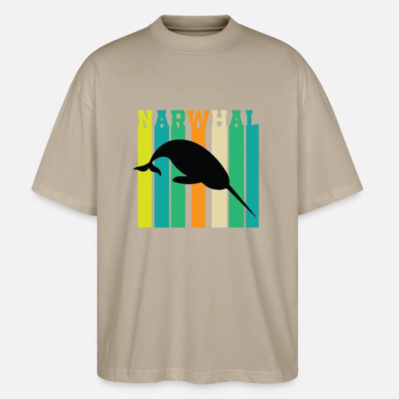 Narwal - Stanley/Stella Oversized Unisex Bio T-Shirt Blaster 2.0 - Steingrau