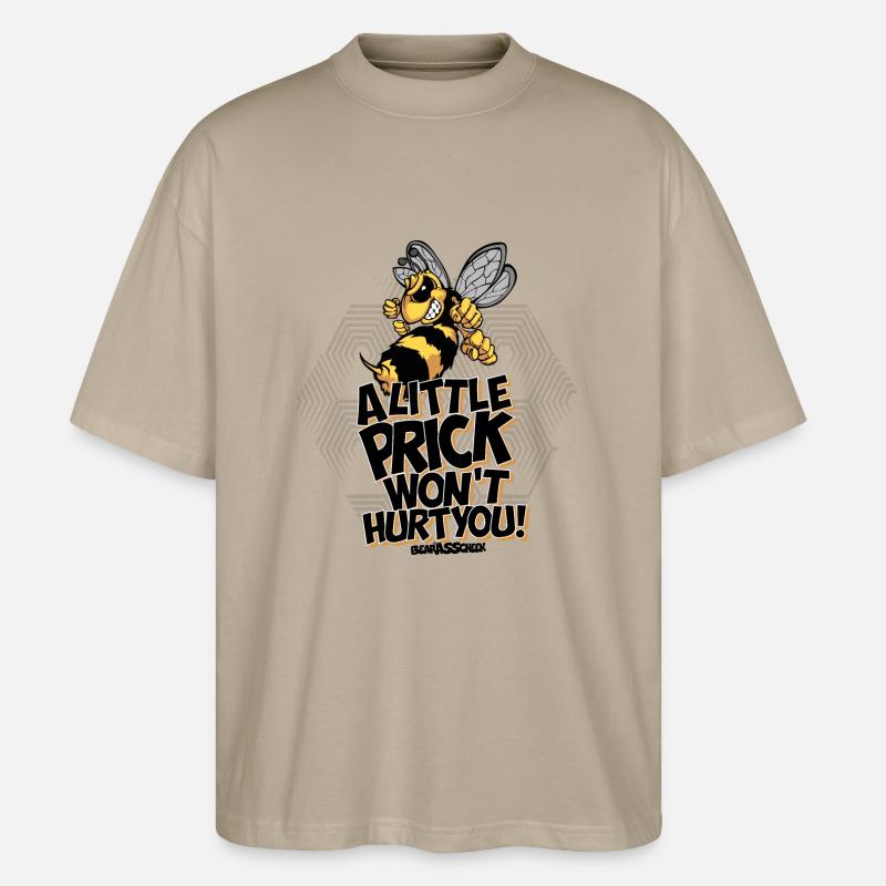 BearAssCheek-Little prick - Buzz Off! - T-shirt bio Blaster 2.0 coupe oversize Stanley/Stella Unisexe - gris pierre