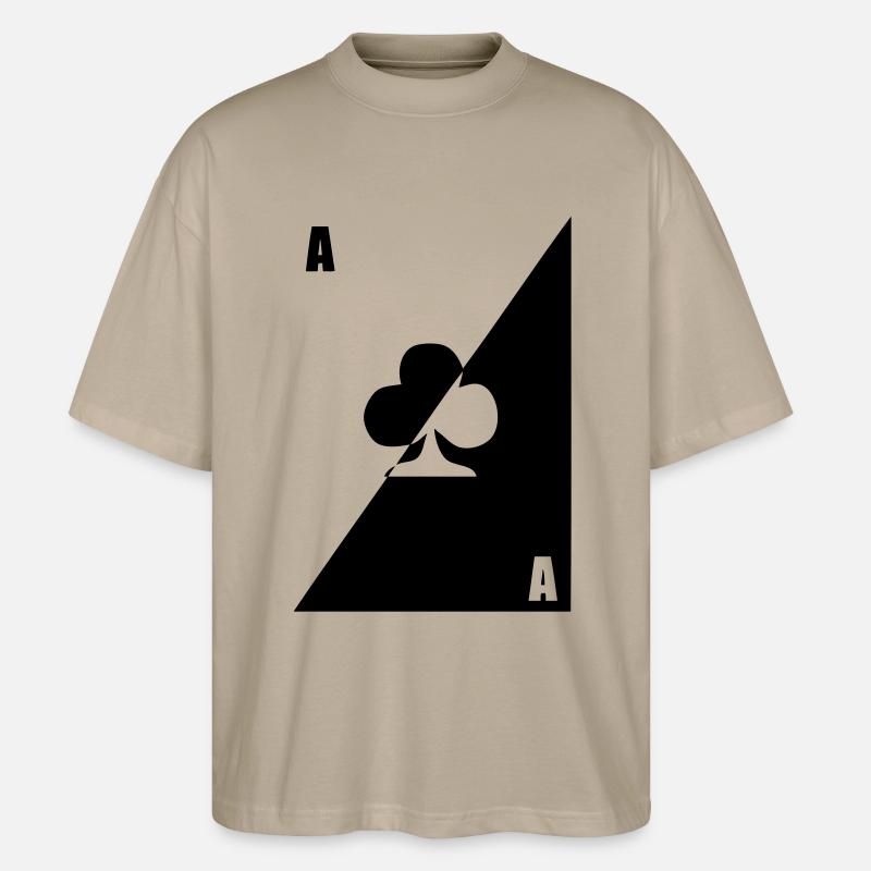 map as black white clover - Stanley/Stella Oversized Unisex Organic T-shirt Blaster 2.0 - stone