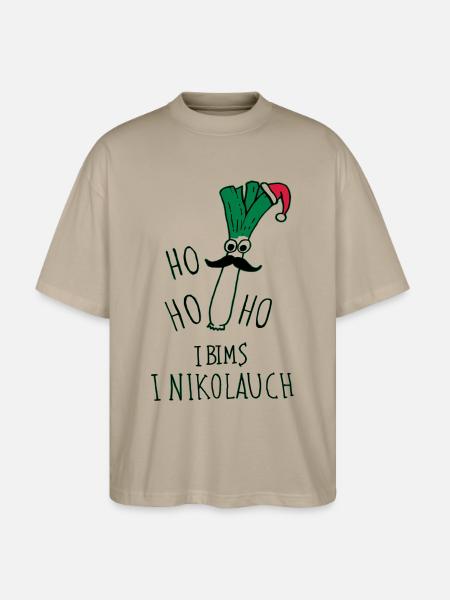 Lauch Nikolaus ohne Hintergrund - Stanley/Stella Oversized Unisex Bio T-Shirt Blaster 2.0 - Steingrau