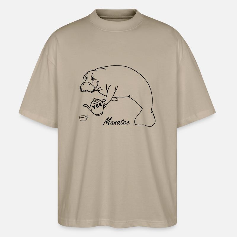 Manatee mag Tee - Stanley/Stella Oversized Unisex Bio T-Shirt Blaster 2.0 - Steingrau