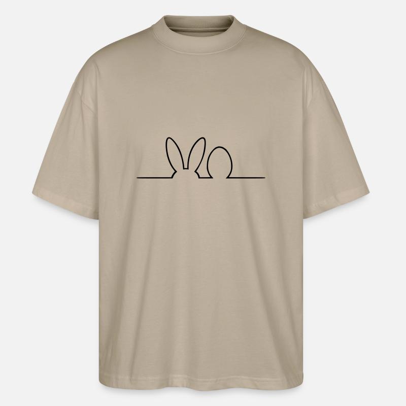 Ostern Silhouette - Stanley/Stella Oversized Unisex Bio T-Shirt Blaster 2.0 - Steingrau