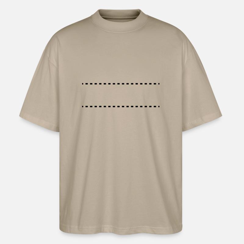 dashed_lines_1_f1 - Stanley/Stella Oversized Unisex Bio T-Shirt Blaster 2.0 - Steingrau