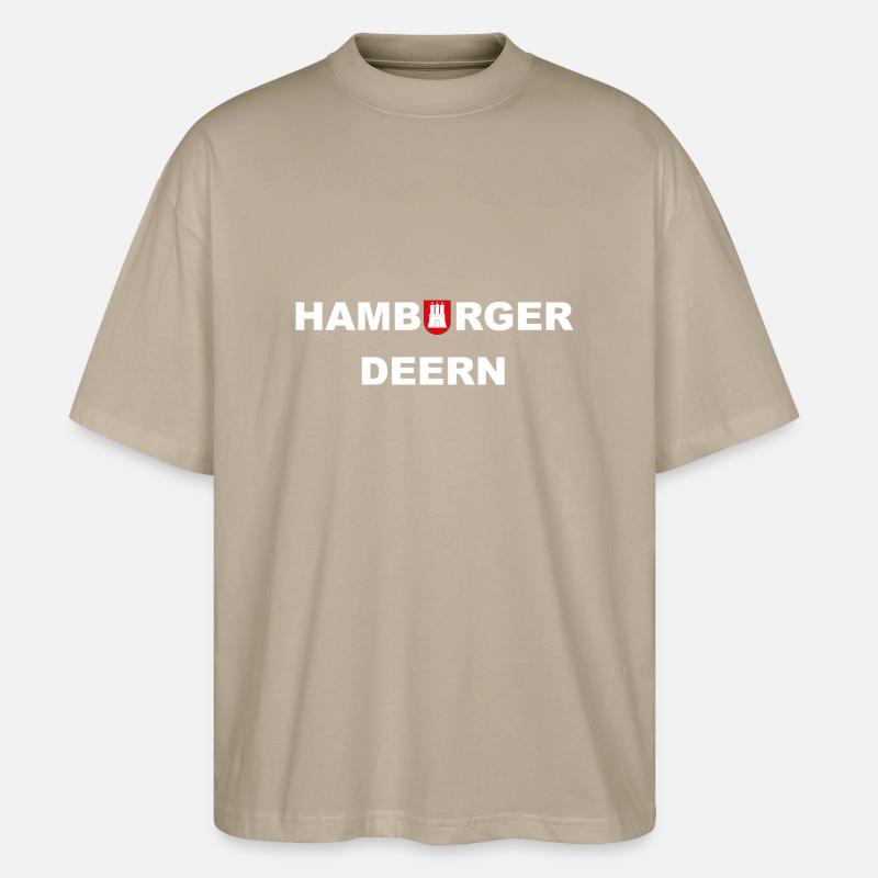 Hamburger Deern - Stanley/Stella Oversized Unisex Bio T-Shirt Blaster 2.0 - Steingrau