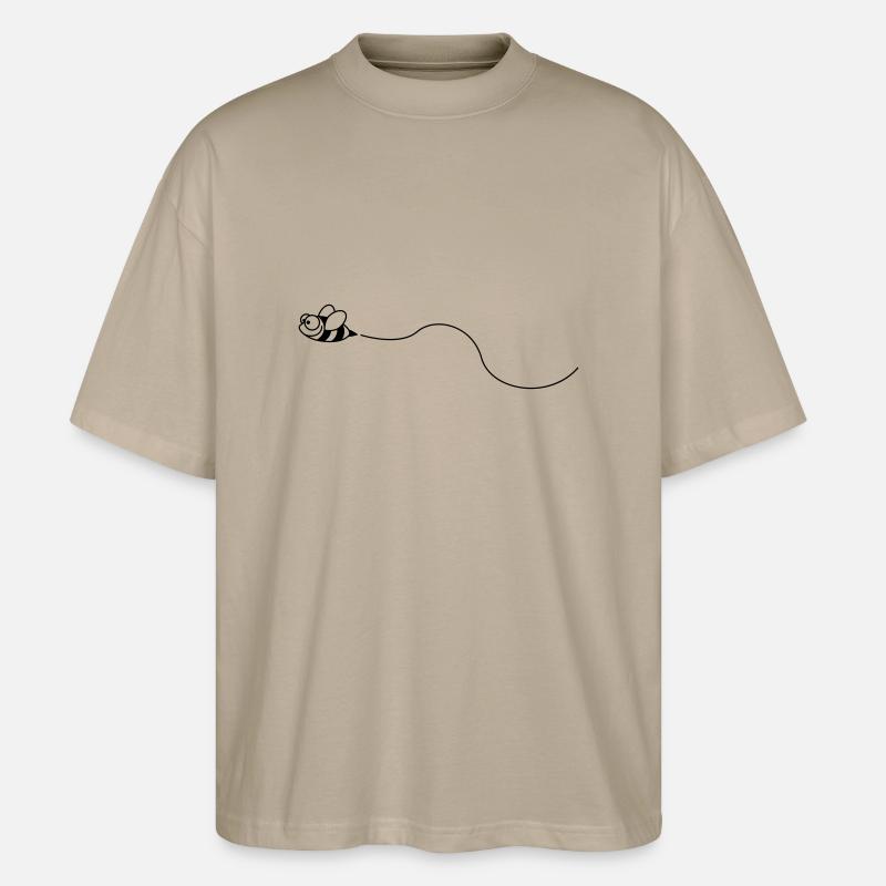 biene_1c - Stanley/Stella Oversized Unisex Bio T-Shirt Blaster 2.0 - Steingrau