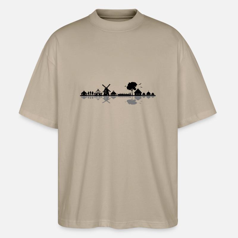 Landschaft - Spreewald - Stanley/Stella Oversized Unisex Bio T-Shirt Blaster 2.0 - Steingrau