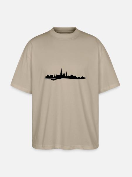 Skyline Bern 3 - Stanley/Stella Oversized Unisex Bio T-Shirt Blaster 2.0 - Steingrau