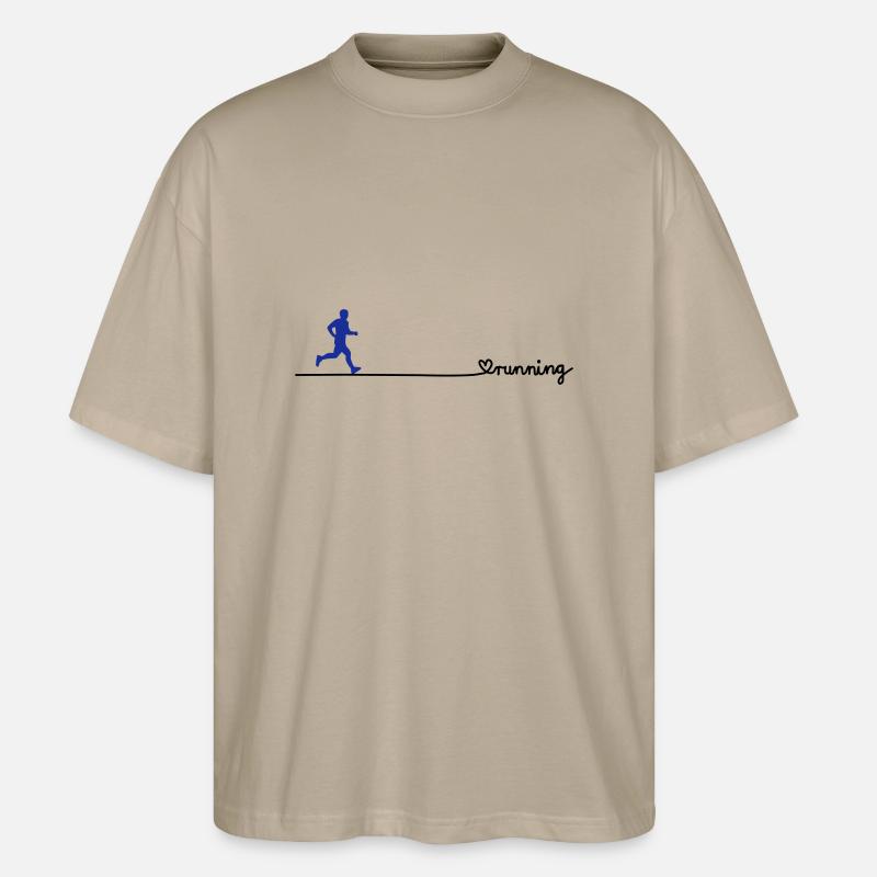 love running - Stanley/Stella Oversized Unisex Bio T-Shirt Blaster 2.0 - Steingrau