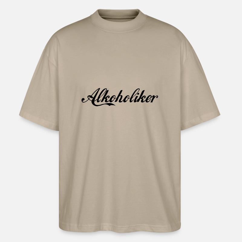 alkoholiker - Stanley/Stella Oversized Unisex Bio T-Shirt Blaster 2.0 - Steingrau