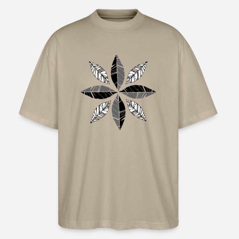 Feuilles Étoile - T-shirt bio Blaster 2.0 coupe oversize Stanley/Stella Unisexe - gris pierre