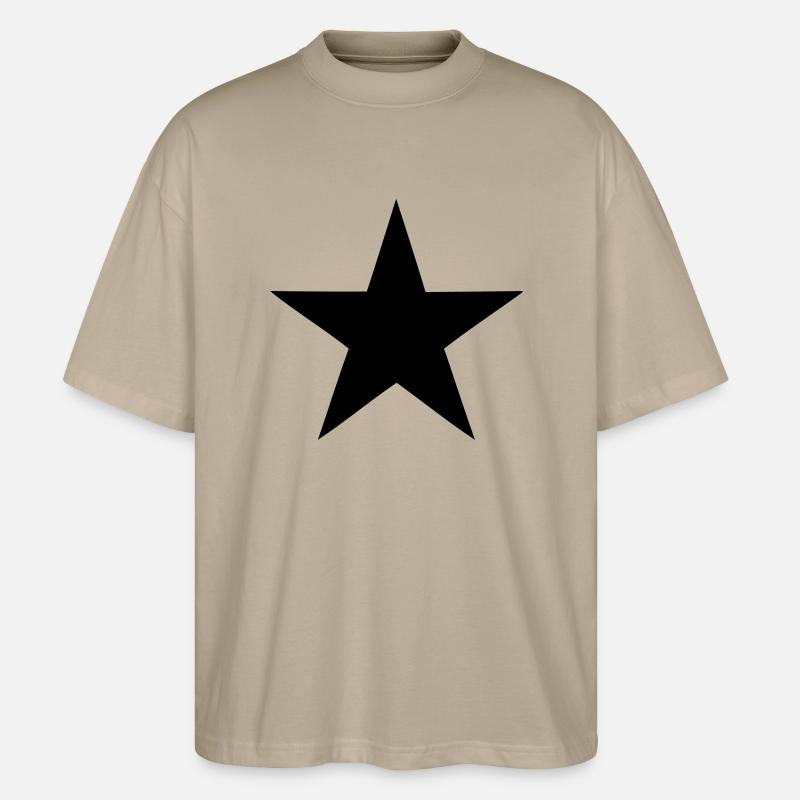 stern schwarz - Stanley/Stella Oversized Unisex Bio T-Shirt Blaster 2.0 - Steingrau