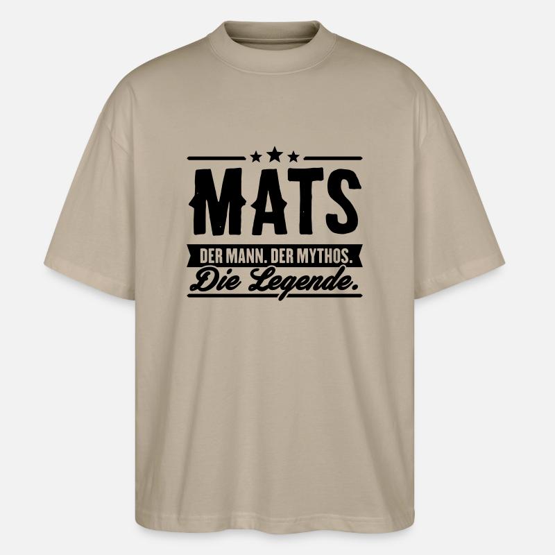 Man Myth Legend Mats - Stanley/Stella Oversized Unisex Organic T-shirt Blaster 2.0 - stone