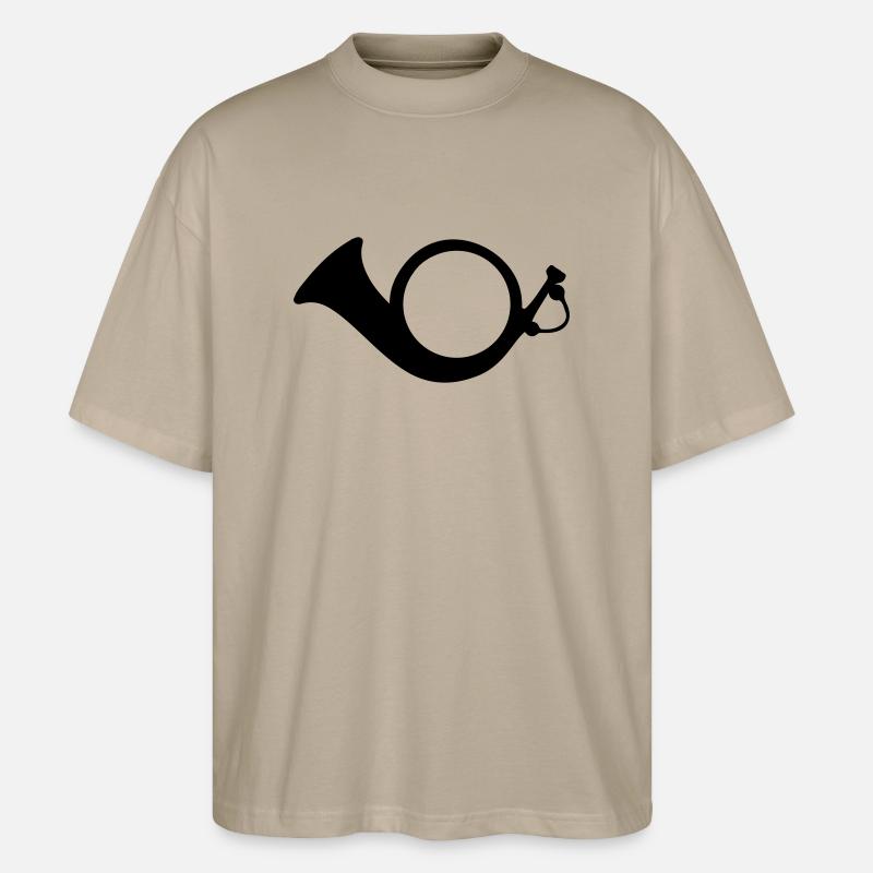 Cuivres de posthorn - T-shirt bio Blaster 2.0 coupe oversize Stanley/Stella Unisexe - gris pierre
