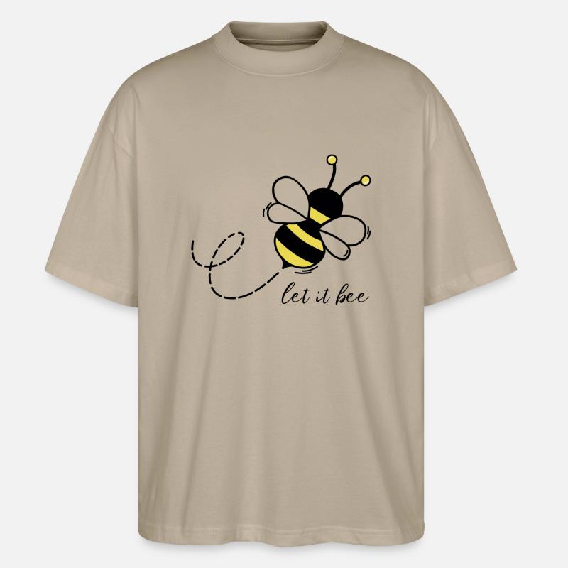 Let it be bee - Stanley/Stella Oversized Unisex Bio T-Shirt Blaster 2.0 - Steingrau