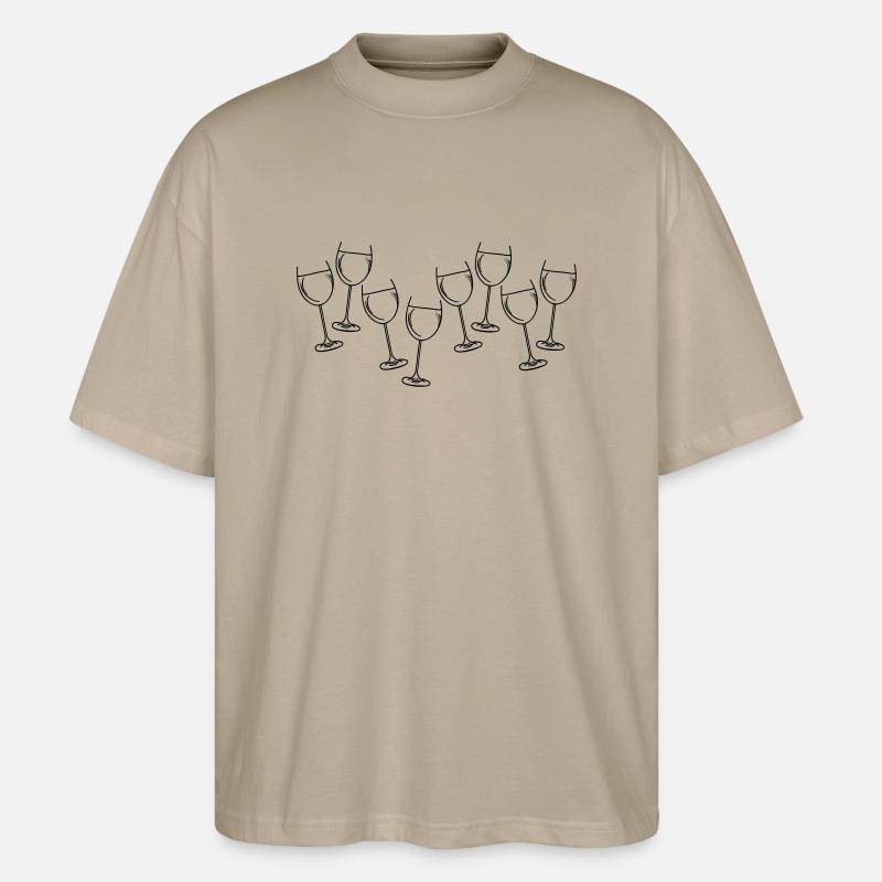 Wein glaeser sekt - Stanley/Stella Oversized Unisex Bio T-Shirt Blaster 2.0 - Steingrau