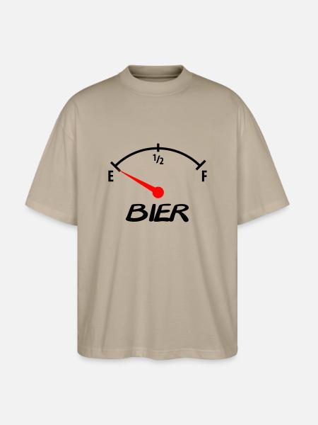 bier - Stanley/Stella Oversized Unisex Bio T-Shirt Blaster 2.0 - Steingrau