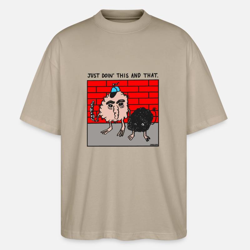 Passage par Cheslo - T-shirt bio Blaster 2.0 coupe oversize Stanley/Stella Unisexe - gris pierre