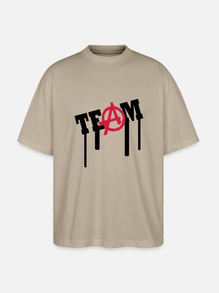 a team graffiti - Stanley/Stella Oversized Unisex Organic T-shirt Blaster 2.0 - stone
