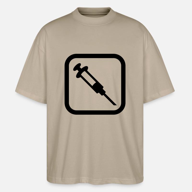 Spritze Logo - Stanley/Stella Oversized Unisex Bio T-Shirt Blaster 2.0 - Steingrau