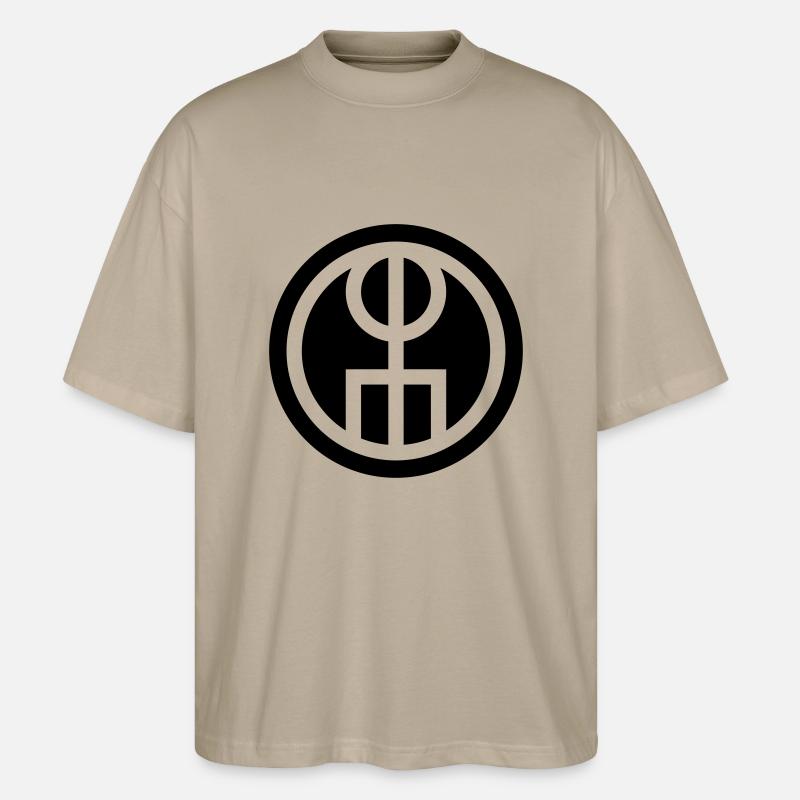Galdrastafir, Isländisch Binde Rune, Love - Stanley/Stella Oversized Unisex Bio T-Shirt Blaster 2.0 - Steingrau