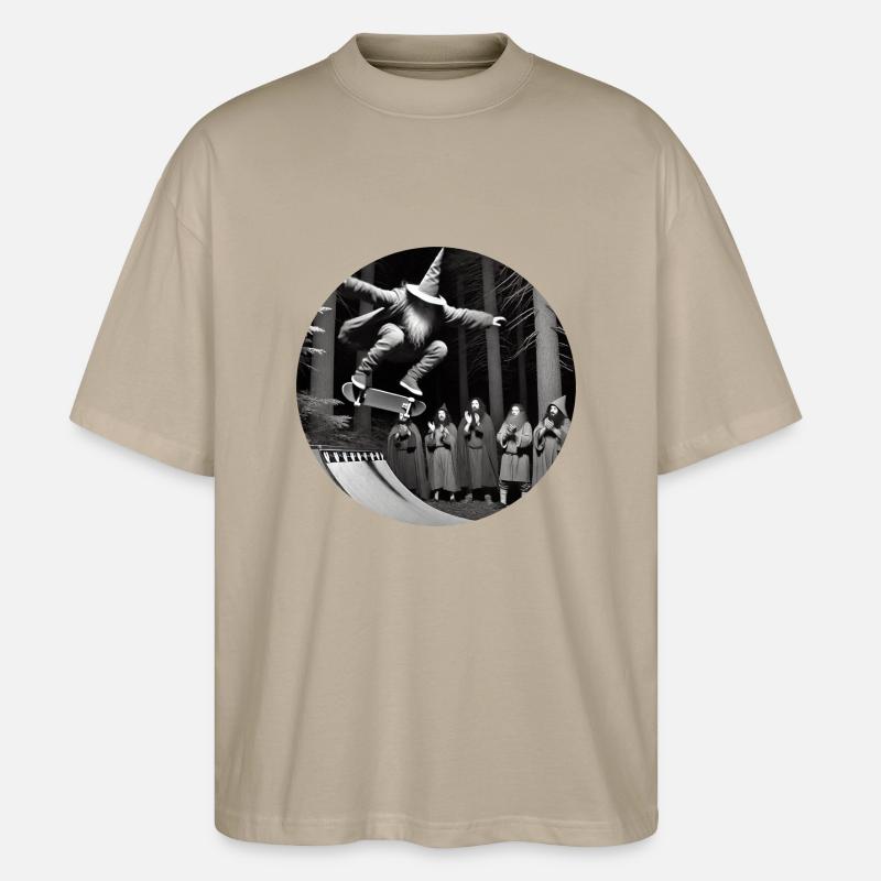 crazy wizard skateboard - Stanley/Stella Oversized Unisex Bio T-Shirt Blaster 2.0 - Steingrau