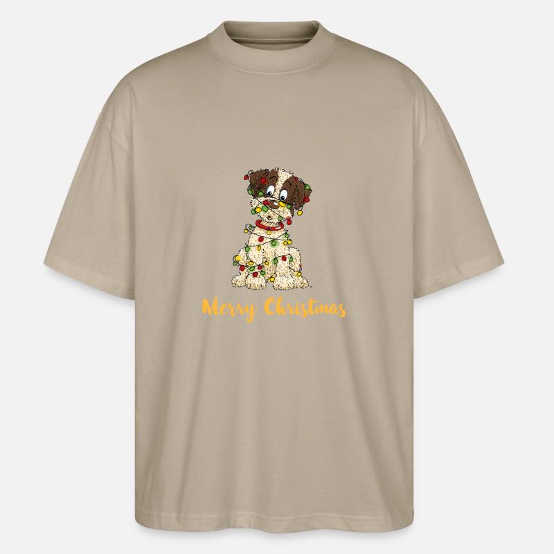 Lichterkette - Stanley/Stella Oversized Unisex Bio T-Shirt Blaster 2.0 - Steingrau