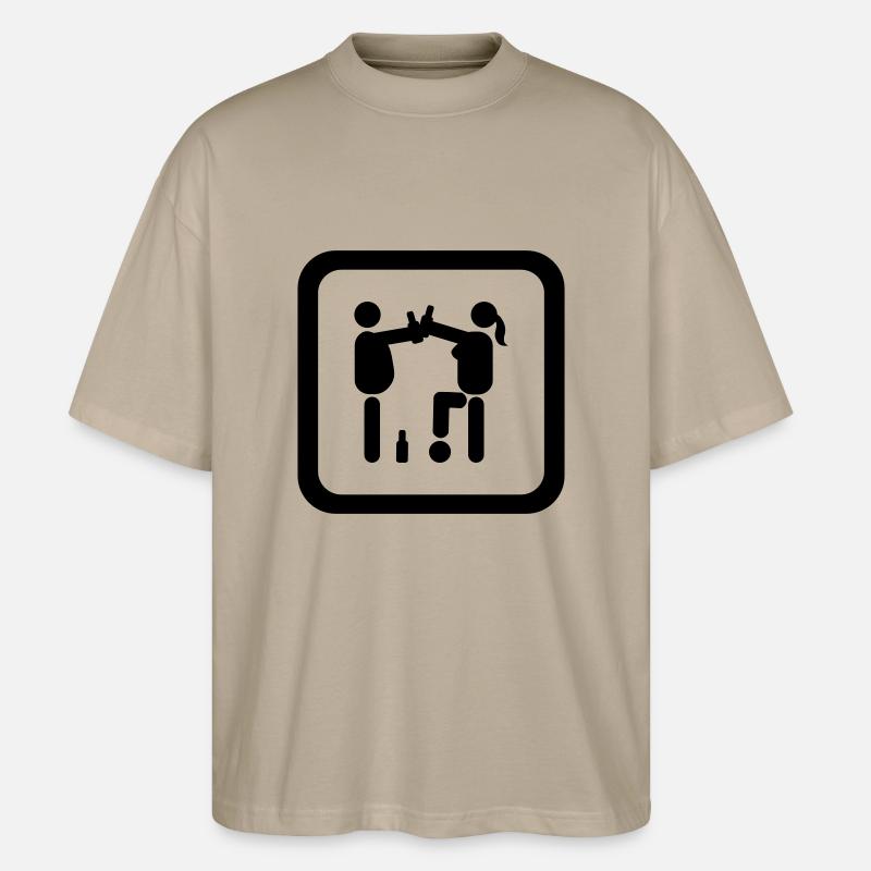 Flunkyball #1 - Stanley/Stella Oversized Unisex Bio T-Shirt Blaster 2.0 - Steingrau