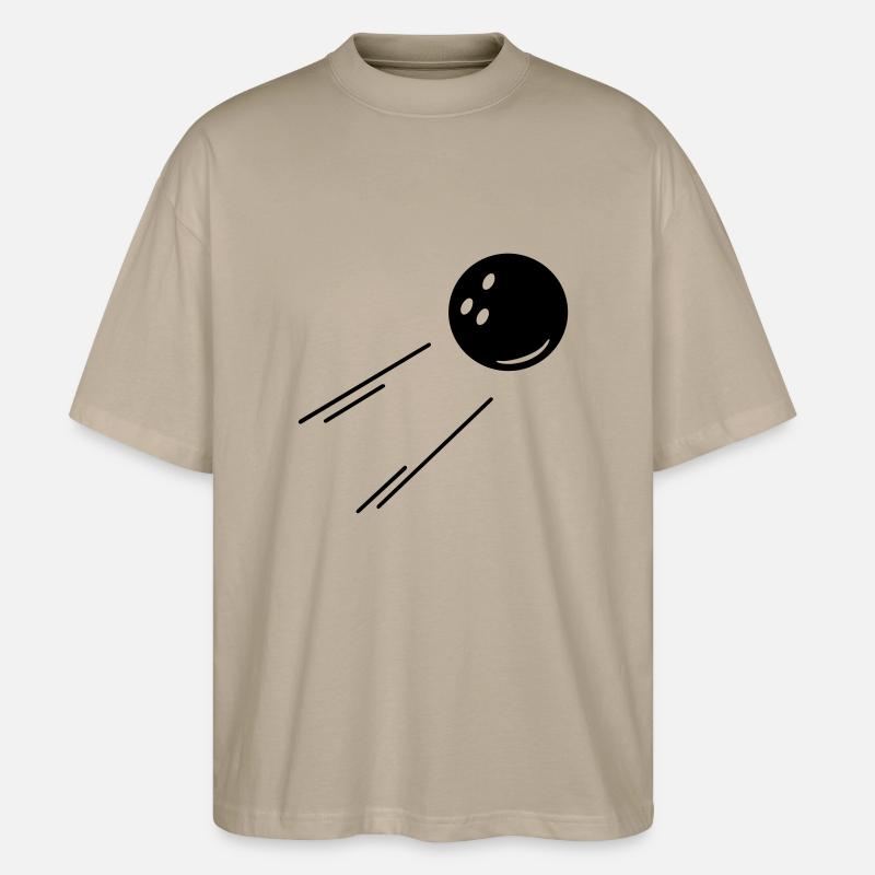 bowling kugel (1c) - Stanley/Stella Oversized Unisex Bio T-Shirt Blaster 2.0 - Steingrau