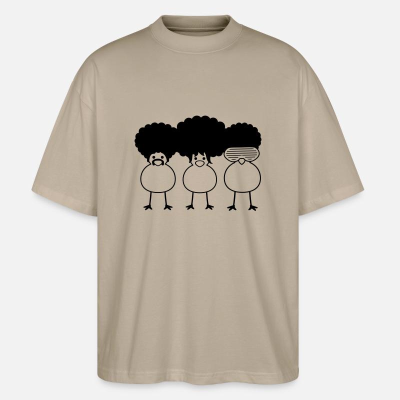 Funky Chicks - Stanley/Stella Oversized Unisex Bio T-Shirt Blaster 2.0 - Steingrau