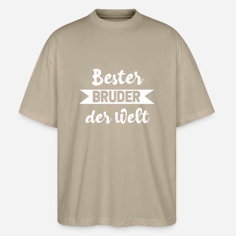 Bester Bruder - Stanley/Stella Oversized Unisex Bio T-Shirt Blaster 2.0 - Steingrau
