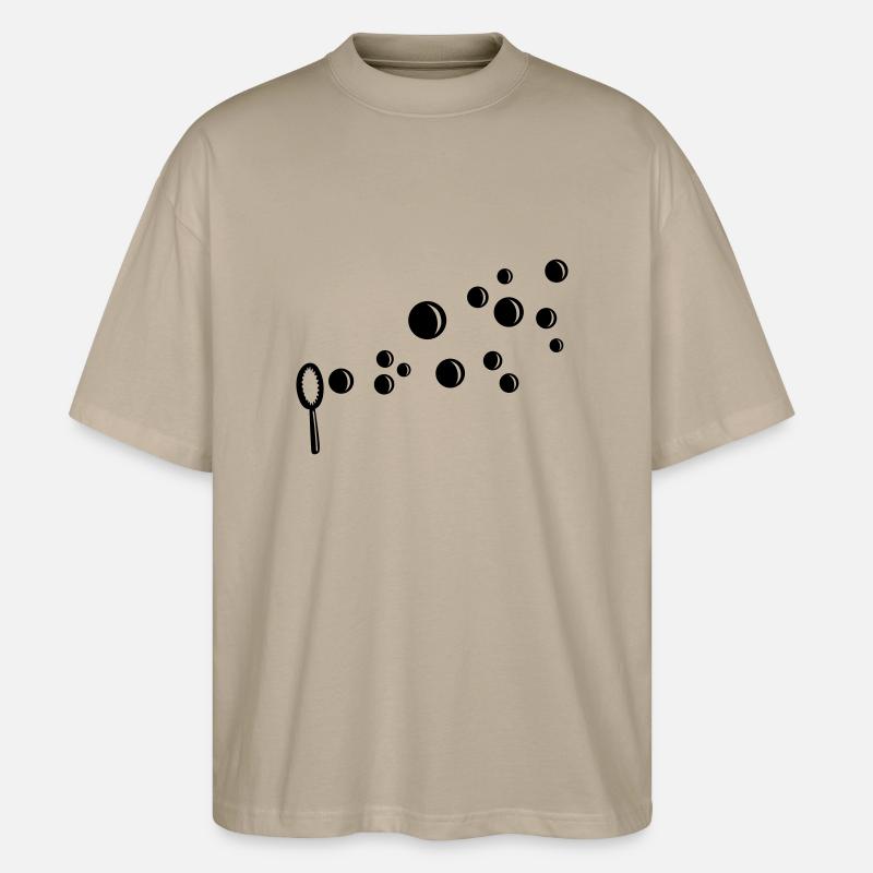 Seifenblasen - Stanley/Stella Oversized Unisex Bio T-Shirt Blaster 2.0 - Steingrau