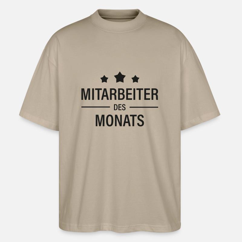 Mitarbeiter des Monats - Stanley/Stella Oversized Unisex Bio T-Shirt Blaster 2.0 - Steingrau