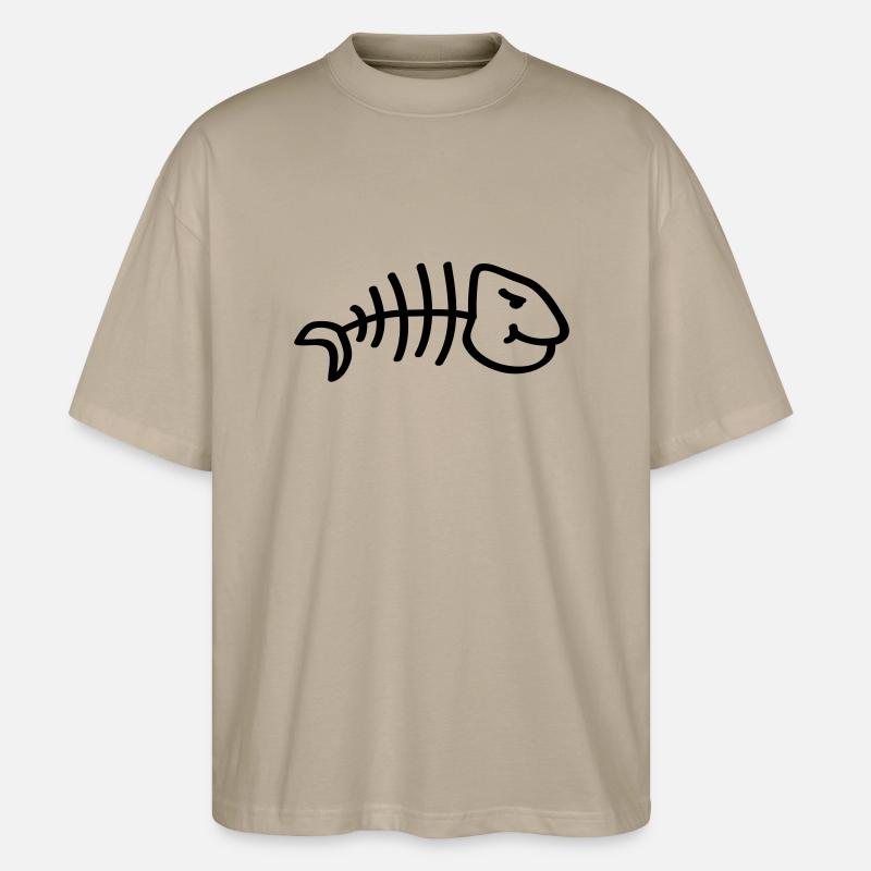 fish_comic_tk1 - Stanley/Stella Oversized Unisex Organic T-shirt Blaster 2.0 - stone