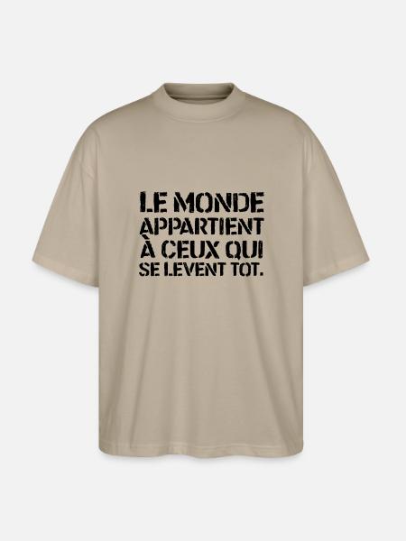 Citation - Le Monde - T-shirt bio Blaster 2.0 coupe oversize Stanley/Stella Unisexe - gris pierre