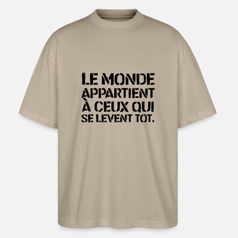 Citation - Le Monde - T-shirt bio Blaster 2.0 coupe oversize Stanley/Stella Unisexe - gris pierre