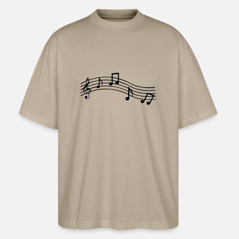 notenspiel_01 - Stanley/Stella Oversized Unisex Bio T-Shirt Blaster 2.0 - Steingrau