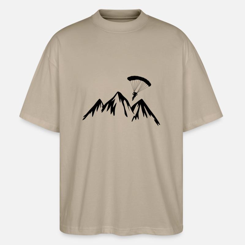 Paragliding Extremsport Paraglider - Stanley/Stella Oversized Unisex Bio T-Shirt Blaster 2.0 - Steingrau