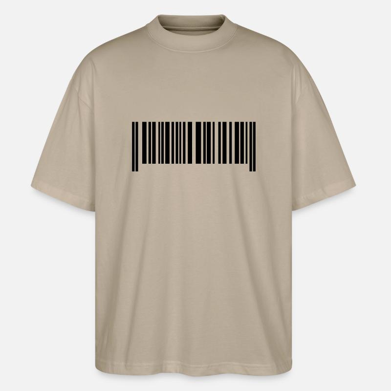 barcode_1__f1 - Stanley/Stella Oversized Unisex Organic T-shirt Blaster 2.0 - stone