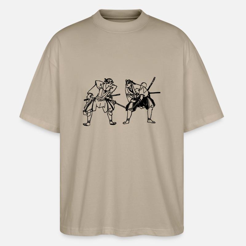 Samurai - Stanley/Stella Oversized Unisex Bio T-Shirt Blaster 2.0 - Steingrau