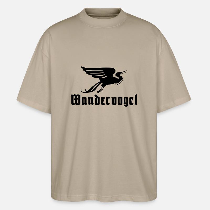Wandervogel text - Stanley/Stella Oversized Unisex Bio T-Shirt Blaster 2.0 - Steingrau