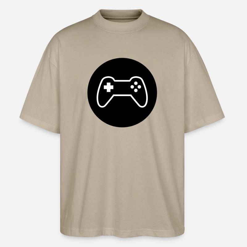 Gamepad-Logo, Controller - Stanley/Stella Oversized Unisex Bio T-Shirt Blaster 2.0 - Steingrau