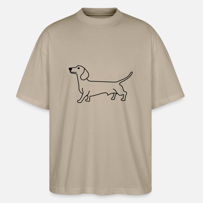 dackel - Stanley/Stella Oversized Unisex Bio T-Shirt Blaster 2.0 - Steingrau