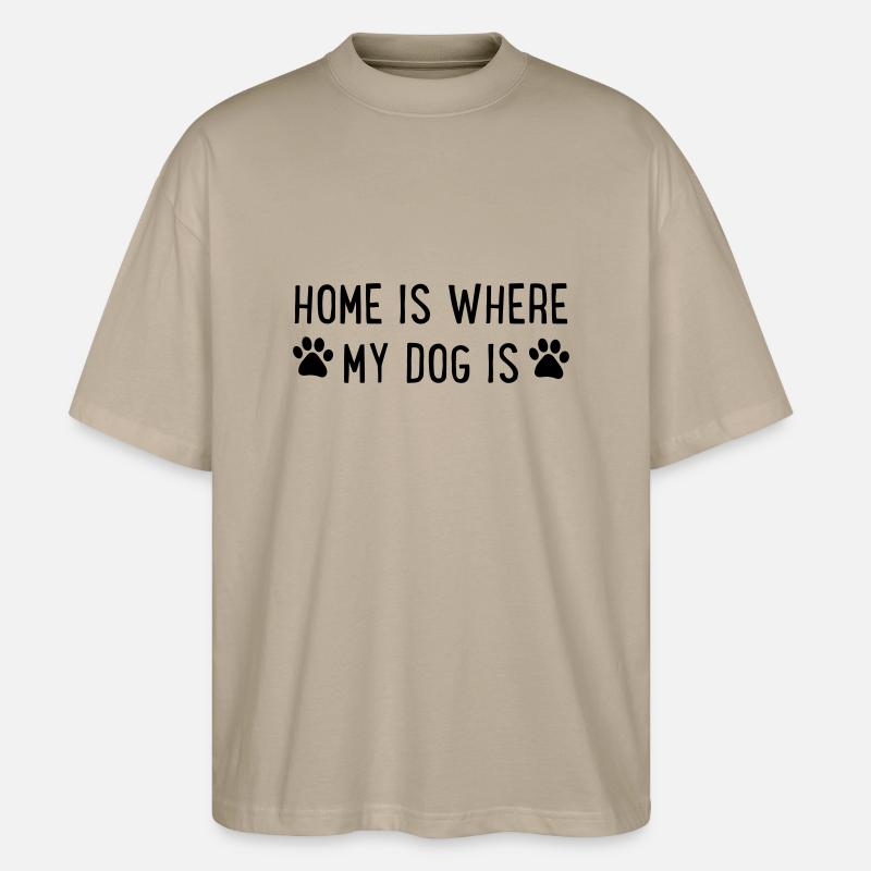 Hund - Stanley/Stella Oversized Unisex Bio T-Shirt Blaster 2.0 - Steingrau