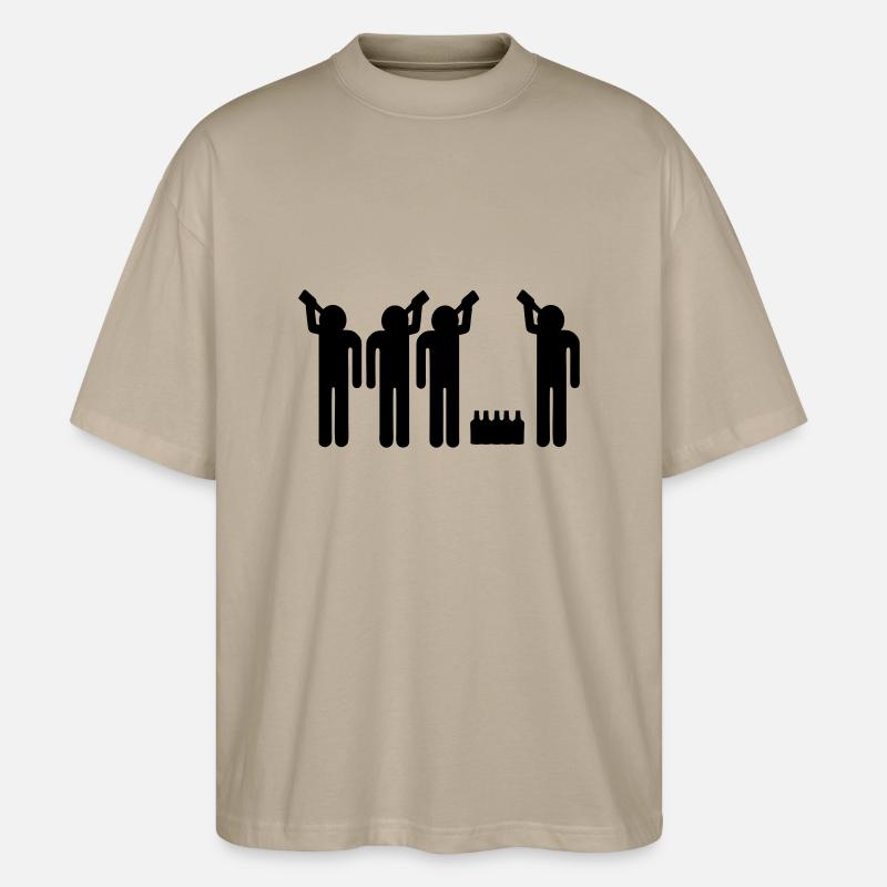 drinking team - Stanley/Stella Oversized Unisex Bio T-Shirt Blaster 2.0 - Steingrau