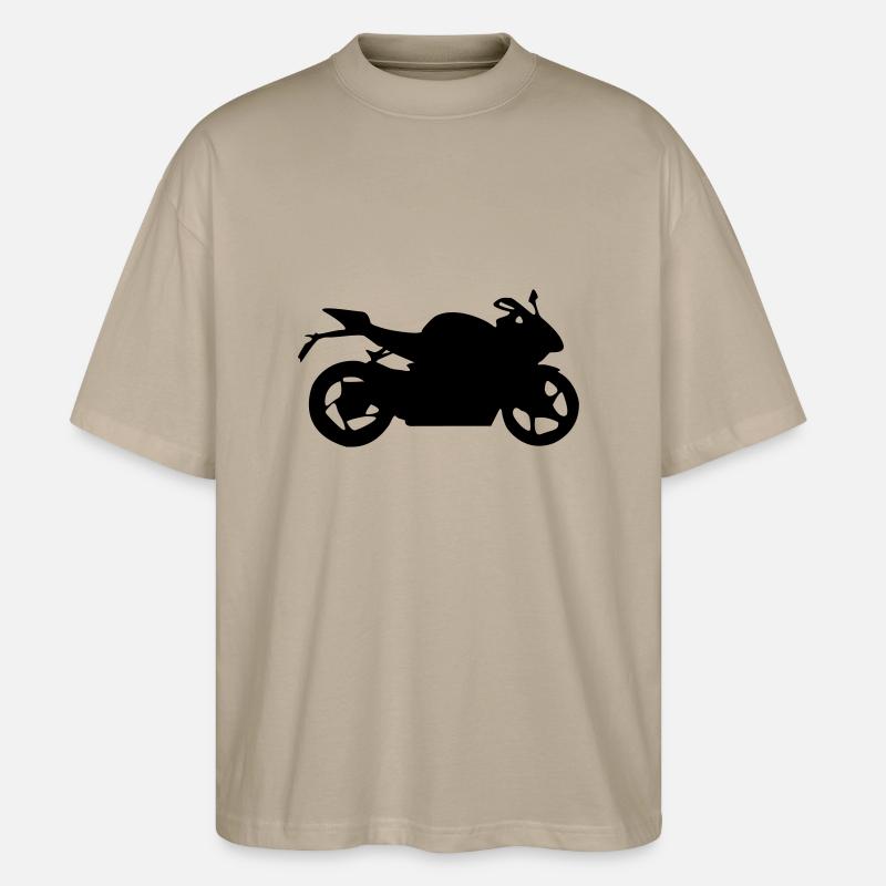 motorrad silhouette - Stanley/Stella Oversized Unisex Bio T-Shirt Blaster 2.0 - Steingrau