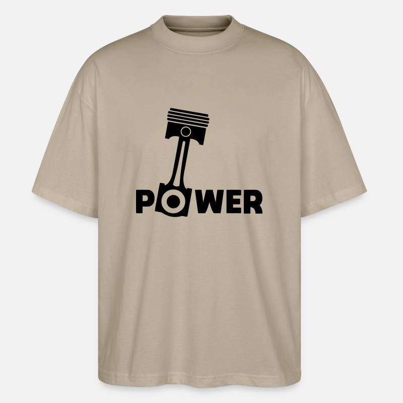 Piston Puissance piston Puissance - T-shirt bio Blaster 2.0 coupe oversize Stanley/Stella Unisexe - gris pierre